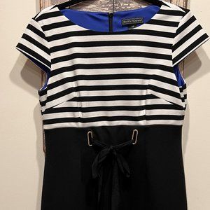 "Fun" petite black and white dress